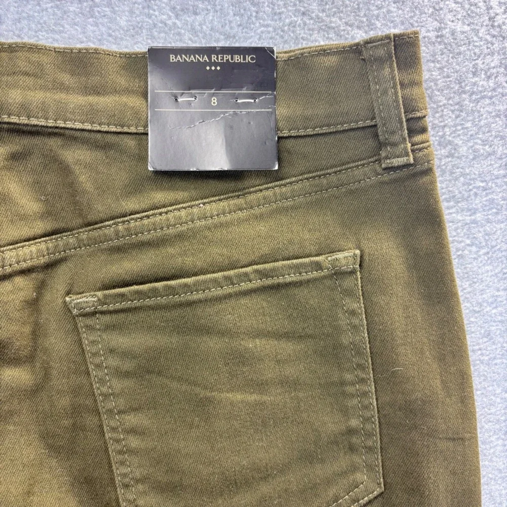 Banana Republic Olive Green Denim Pencil‎ Skirt Size 8